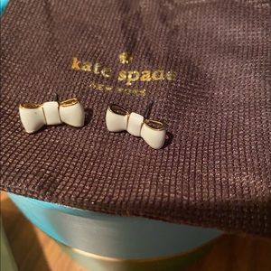 Kate Spade White Bow Earings